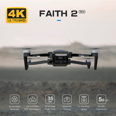 Foldable Quadcopter Drone With Wifi 720p Camera , 35mins Radio Fly Drone 19m/s